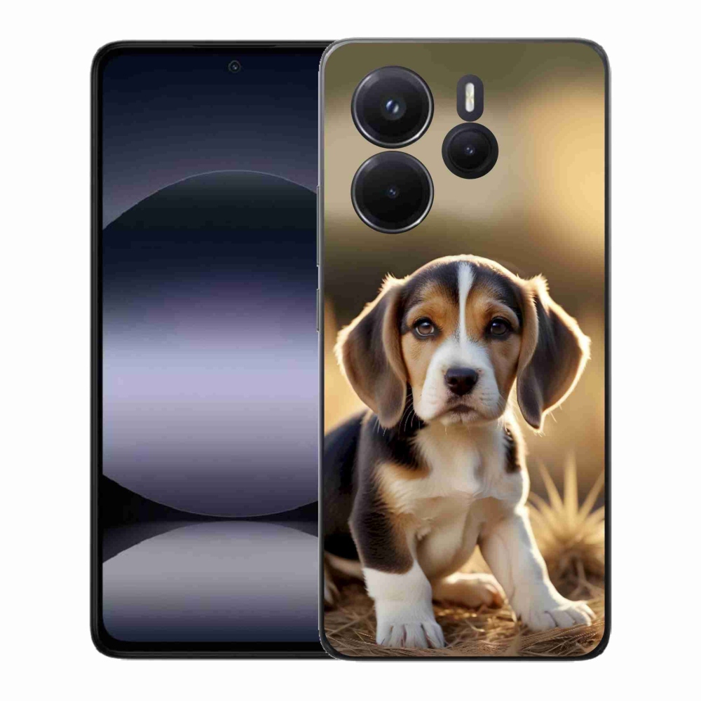 Gelový kryt mmCase na Xiaomi Redmi Note 14 - roztomilý bígl