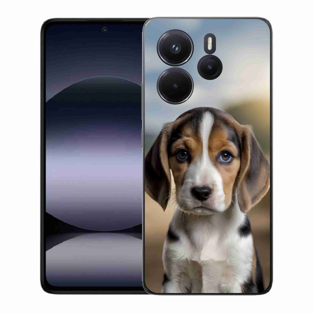 Gelový kryt mmCase na Xiaomi Redmi Note 14 - roztomilý bígl