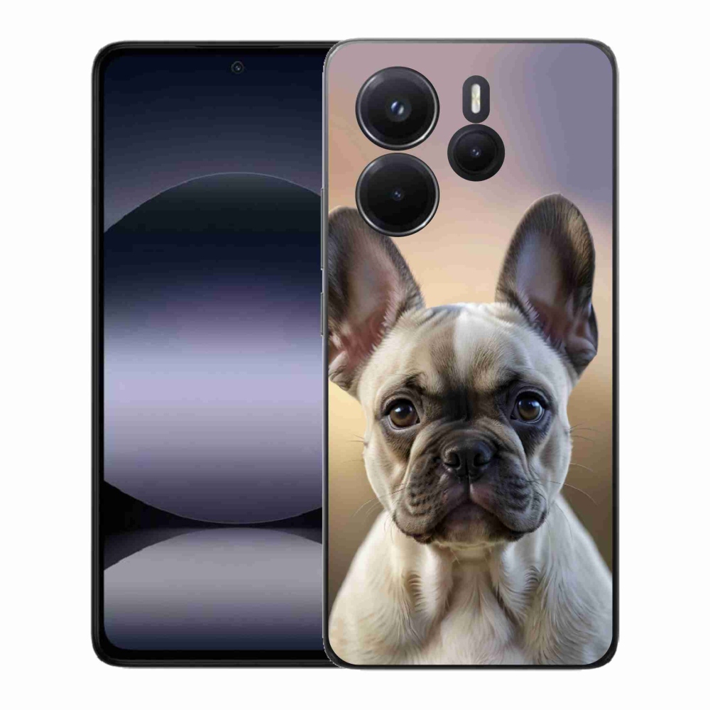 Gelový kryt mmCase na Xiaomi Redmi Note 14 - roztomilý francouzský buldoček