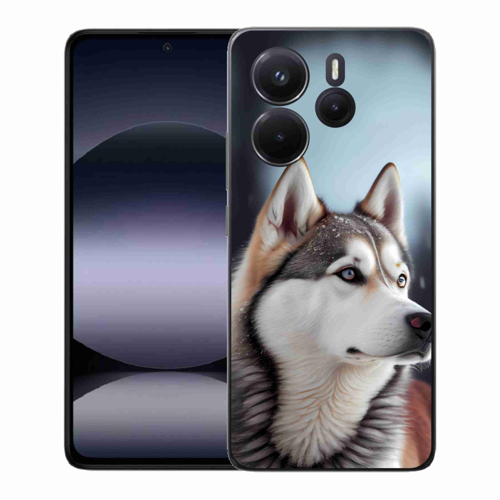 Gelový kryt mmCase na Xiaomi Redmi Note 14 - sibiřský husky