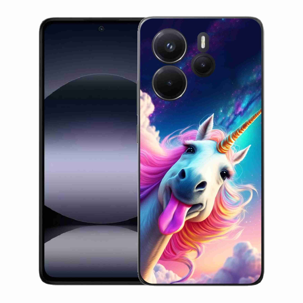 Gelový kryt mmCase na Xiaomi Redmi Note 14 - šílený jednorožec