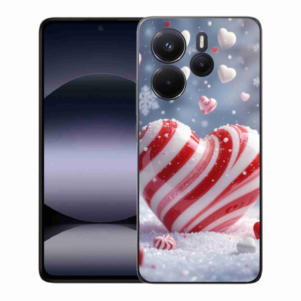 Gelový kryt mmCase na Xiaomi Redmi Note 14 - sladké srdce