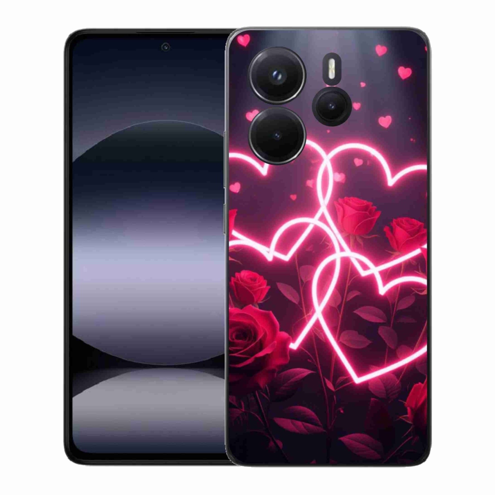 Gelový kryt mmCase na Xiaomi Redmi Note 14 - srdce lásky