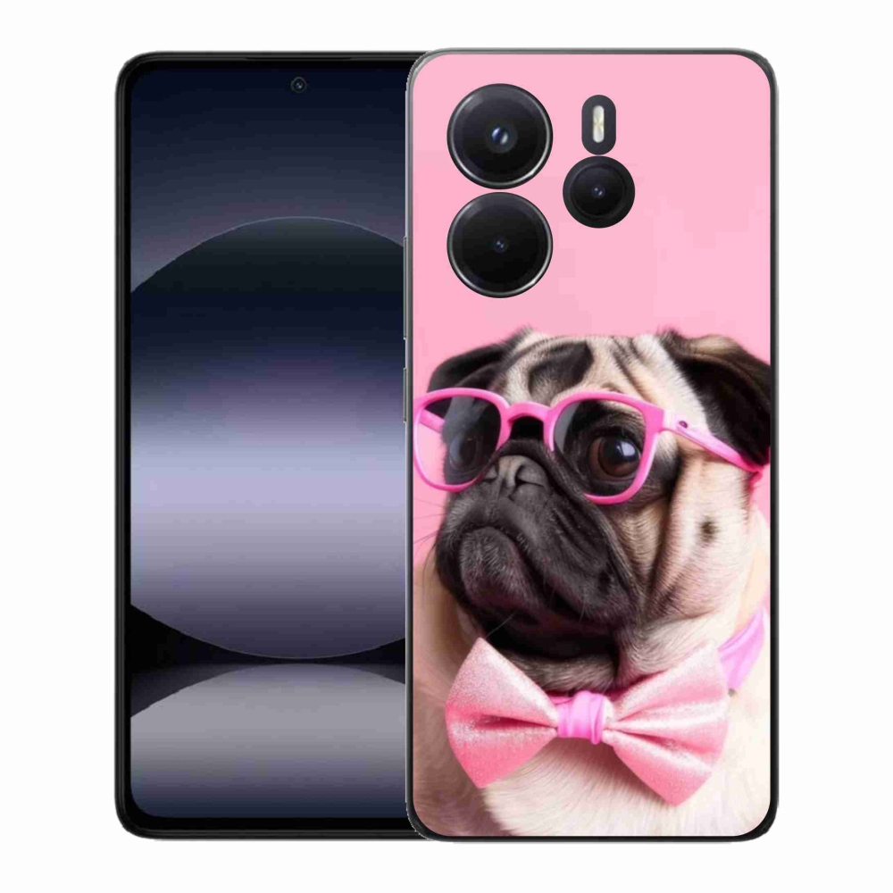 Gelový kryt mmCase na Xiaomi Redmi Note 14 - stylový mops