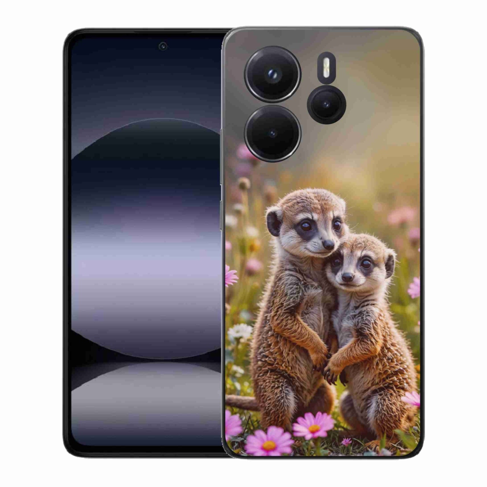 Gelový kryt mmCase na Xiaomi Redmi Note 14 - surikatí duo