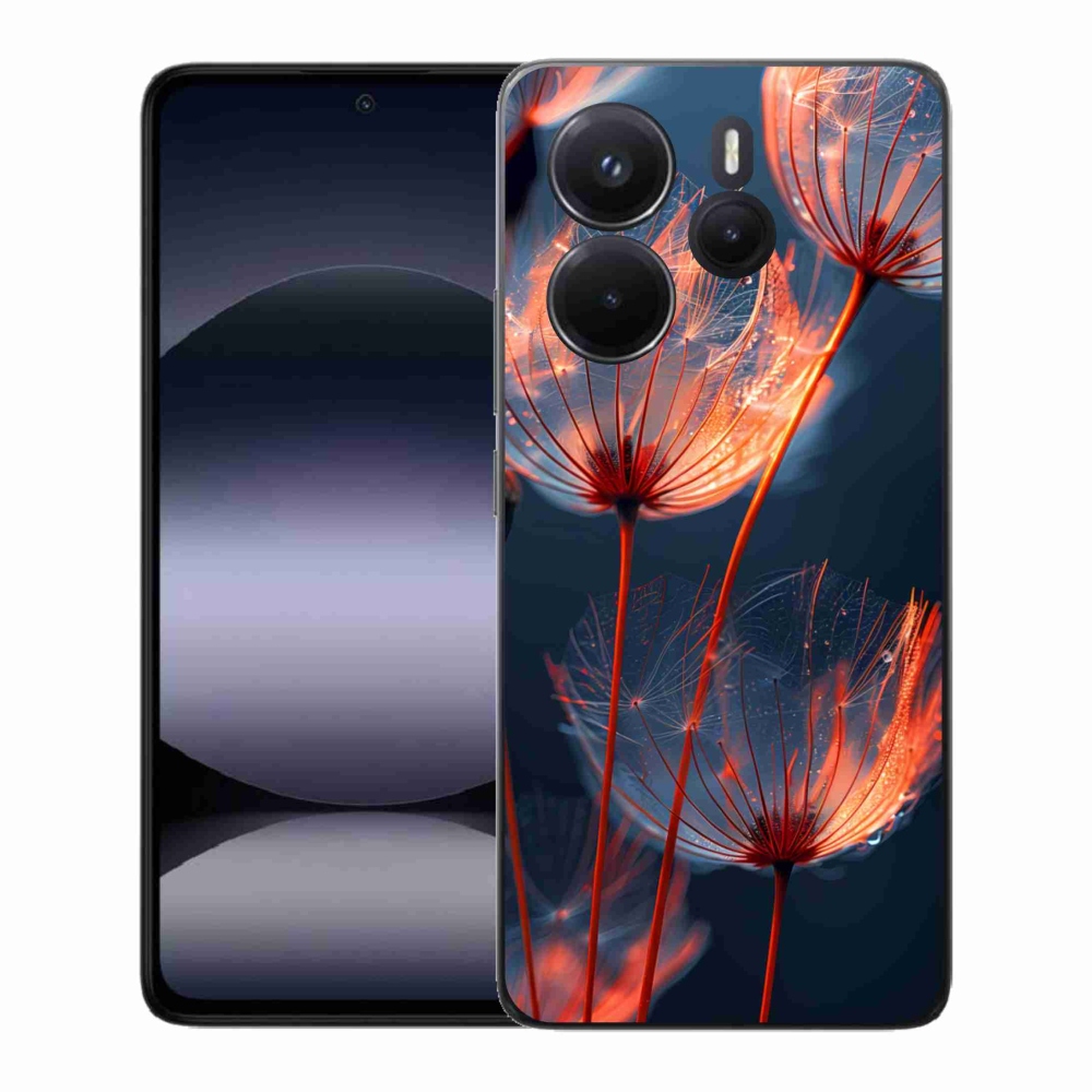 Gelový kryt mmCase na Xiaomi Redmi Note 14 - světélkující chmýří