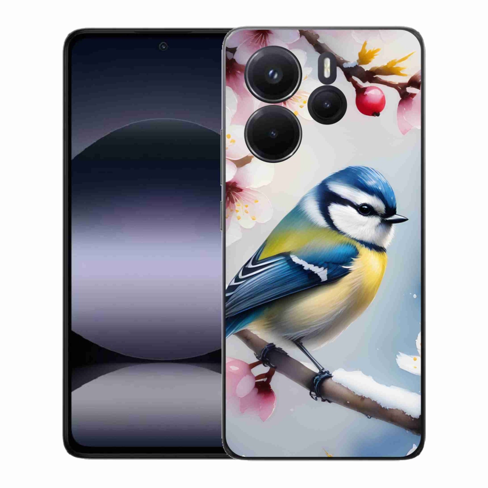 Gelový kryt mmCase na Xiaomi Redmi Note 14 - sýkorka