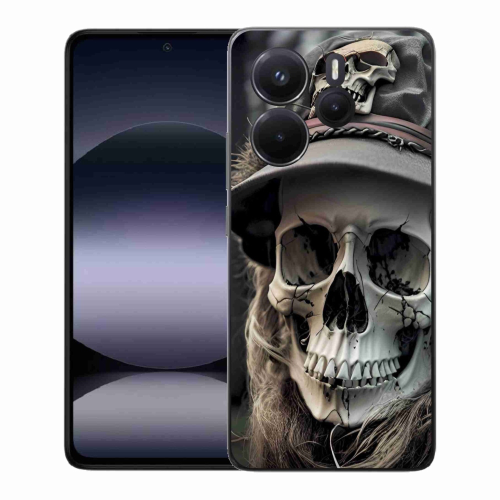 Gelový kryt mmCase na Xiaomi Redmi Note 14 - temná lebka