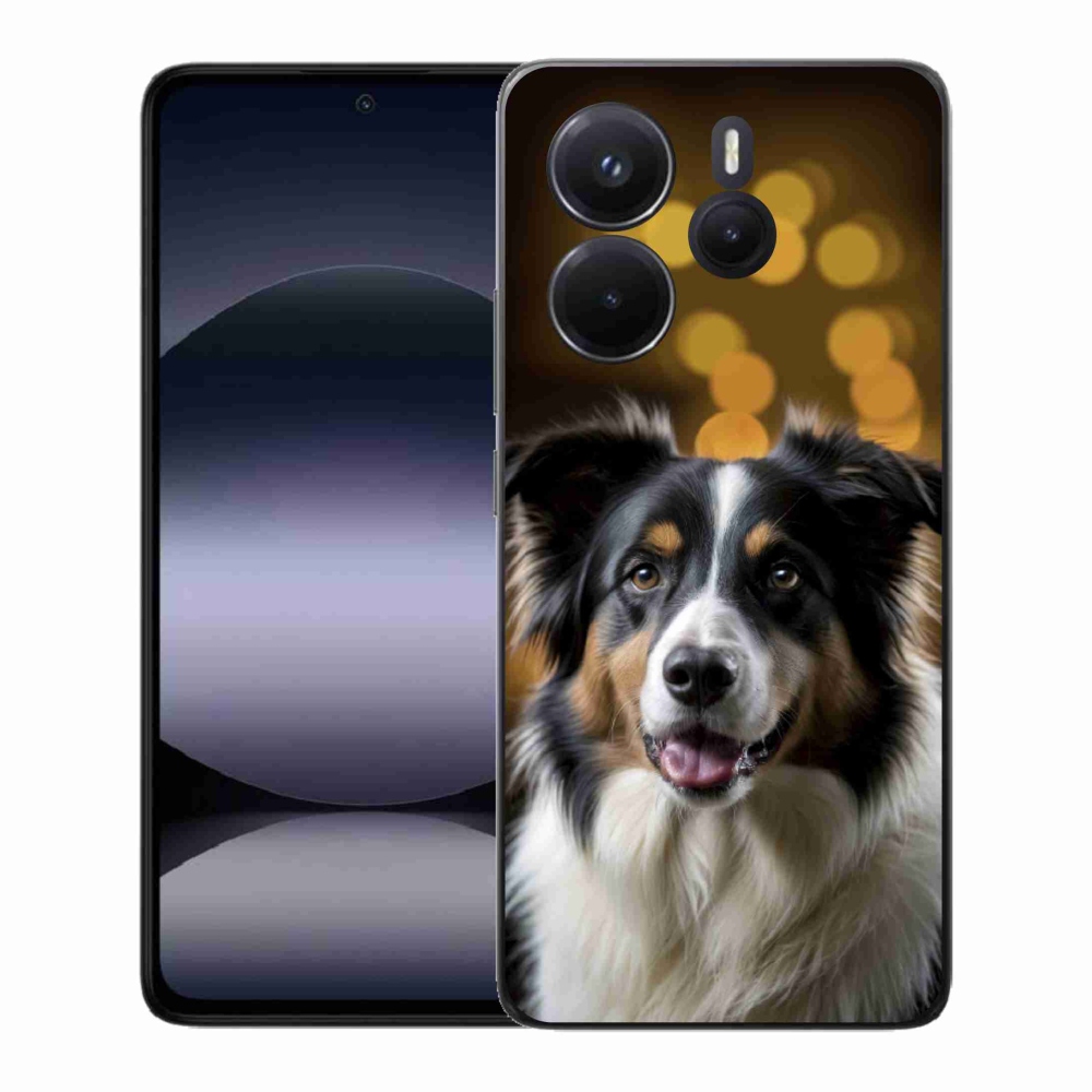 Gelový kryt mmCase na Xiaomi Redmi Note 14 - usměvavý australský ovčák