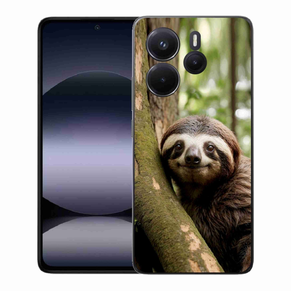 Gelový kryt mmCase na Xiaomi Redmi Note 14 - usměvavý lenochod
