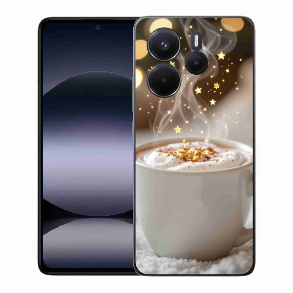 Gelový kryt mmCase na Xiaomi Redmi Note 14 - vánoční horký nápoj