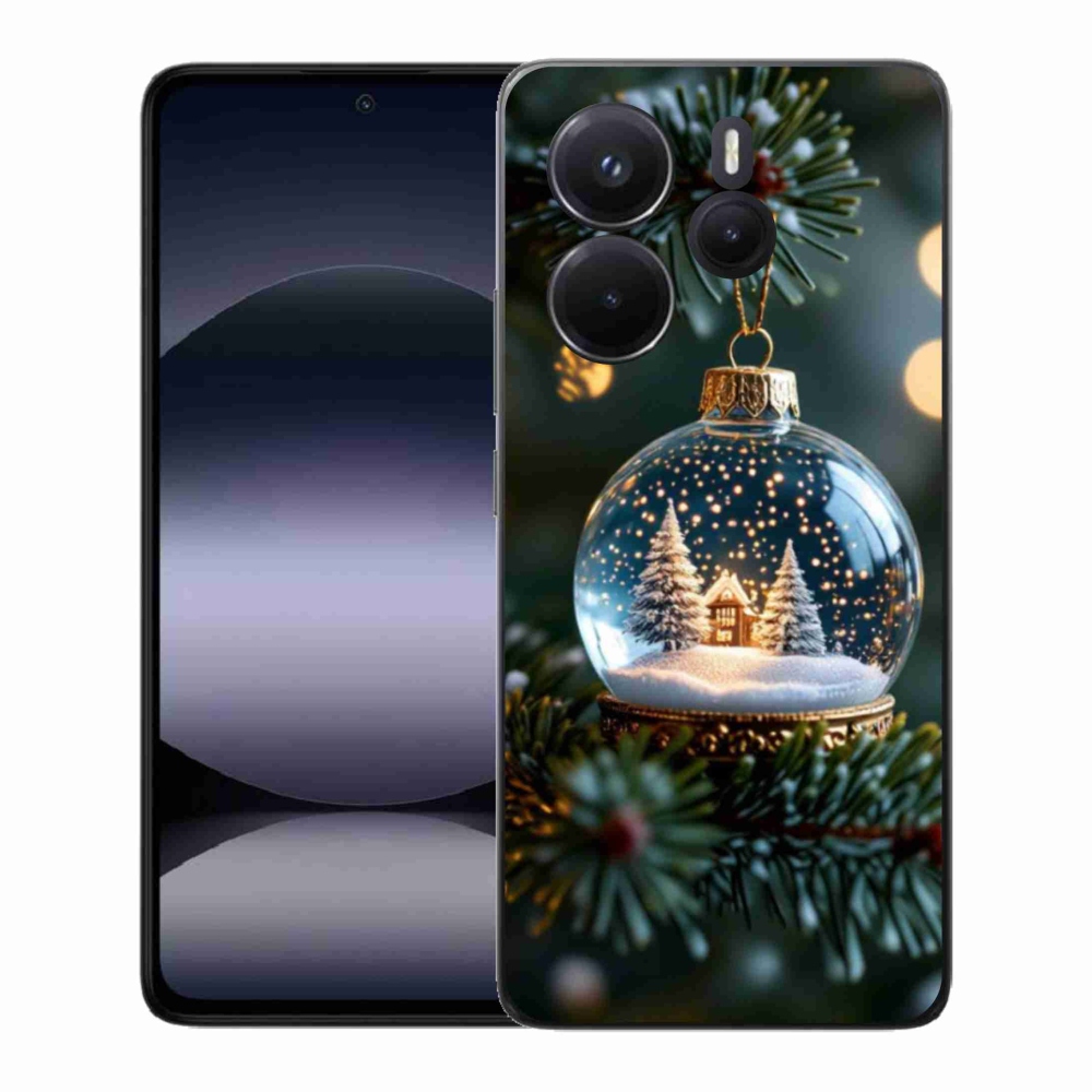 Gelový kryt mmCase na Xiaomi Redmi Note 14 - vánoční koule 2