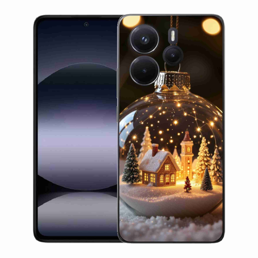 Gelový kryt mmCase na Xiaomi Redmi Note 14 - vánoční koule 3