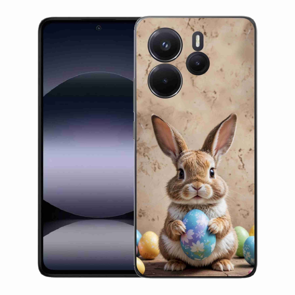 Gelový kryt mmCase na Xiaomi Redmi Note 14 - velikonoční králíček