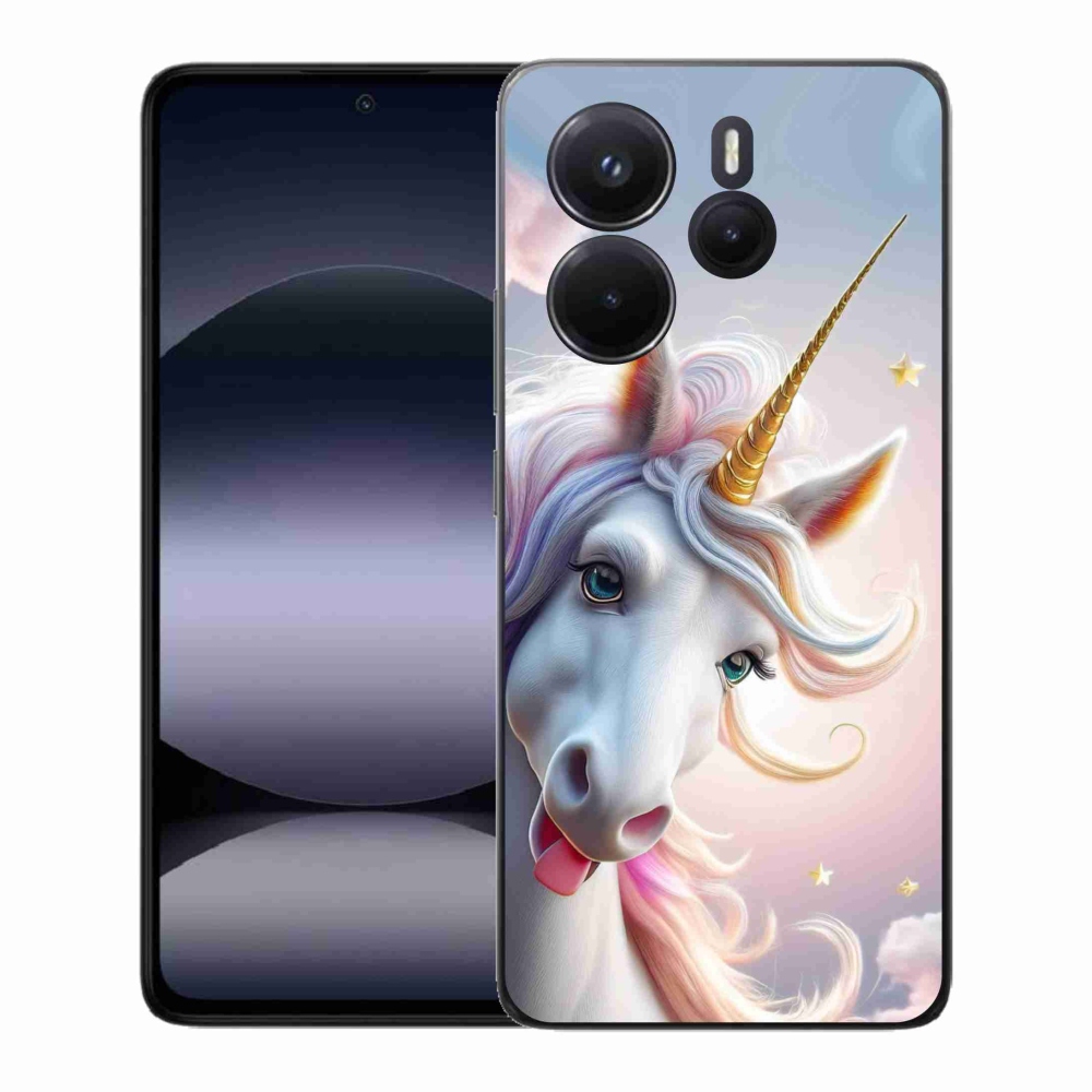 Gelový kryt mmCase na Xiaomi Redmi Note 14 - veselý jednorožec
