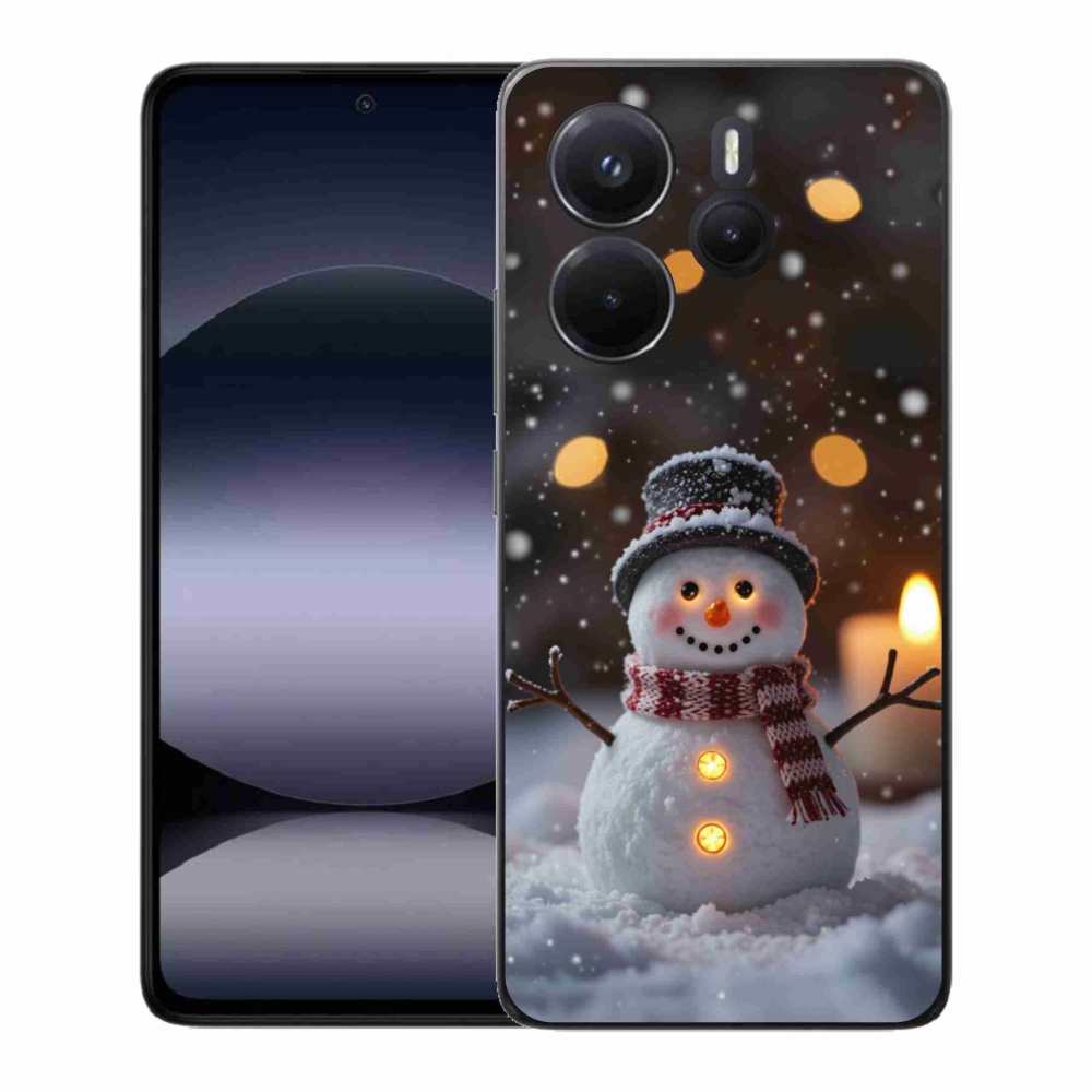 Gelový kryt mmCase na Xiaomi Redmi Note 14 - veselý sněhulák