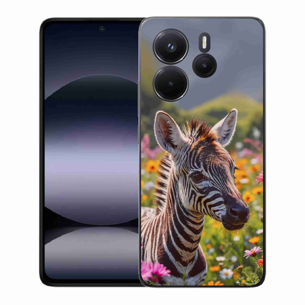Gelový kryt mmCase na Xiaomi Redmi Note 14 - zebra na louce