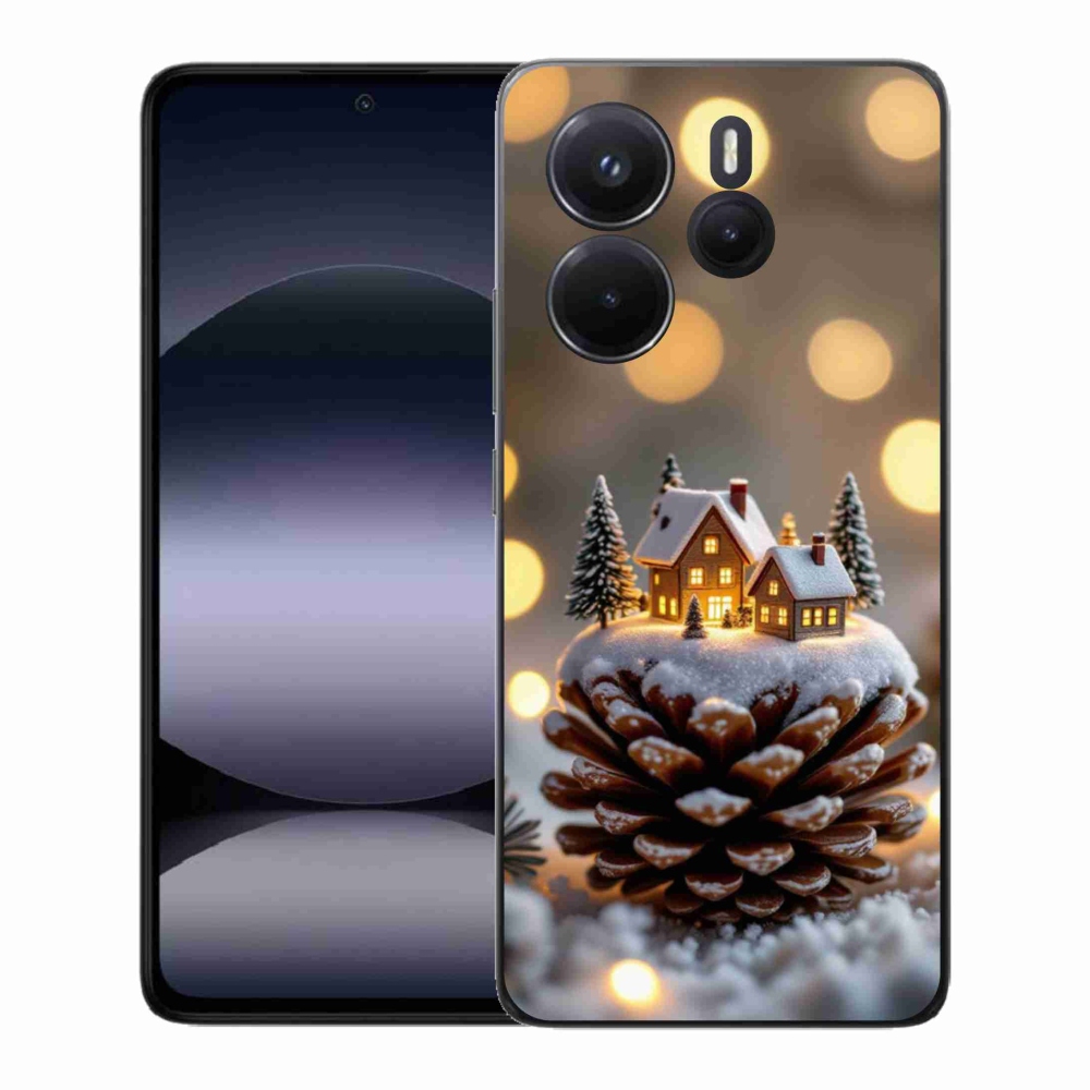 Gelový kryt mmCase na Xiaomi Redmi Note 14 - zimní vesnička