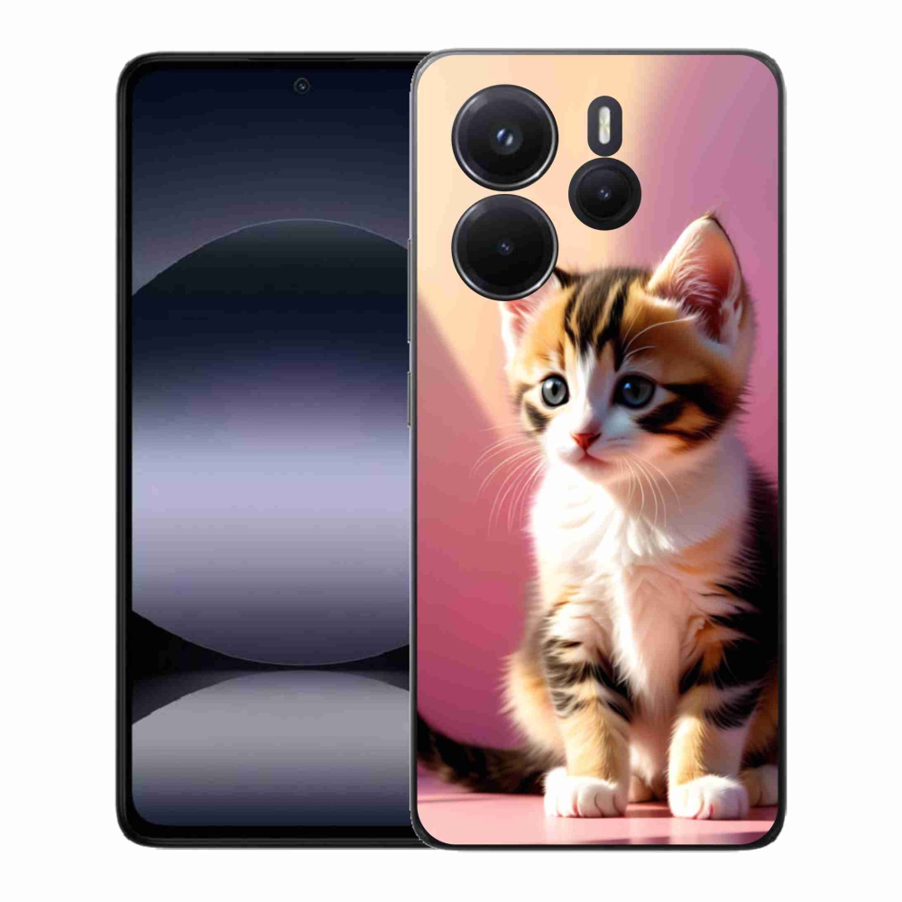 Gelový kryt mmCase na Xiaomi Redmi Note 14 - zvědavé kotě 2