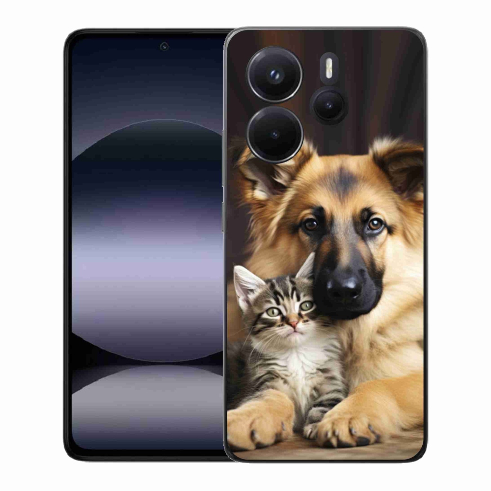 Gelový kryt mmCase na Xiaomi Redmi Note 14 - zvířecí přátelství