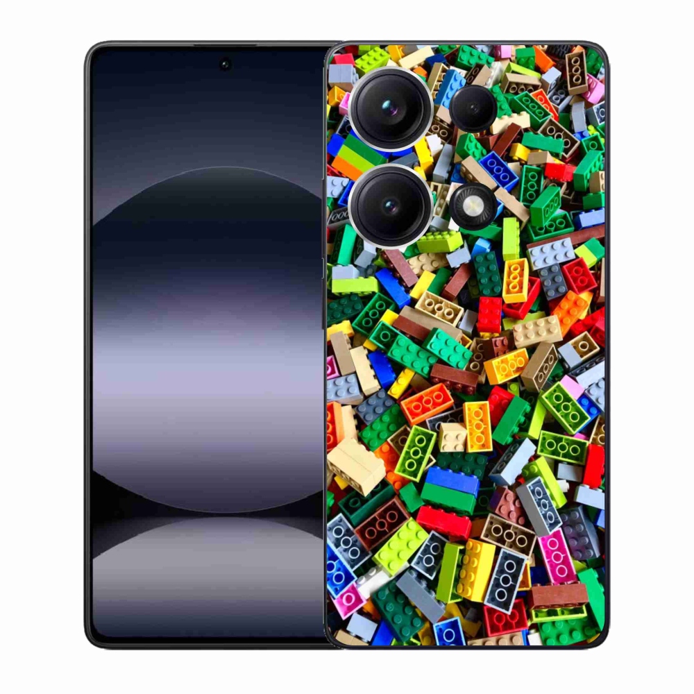 Gelový kryt mmCase na Xiaomi Redmi Note 14S - barevné stavební kostky