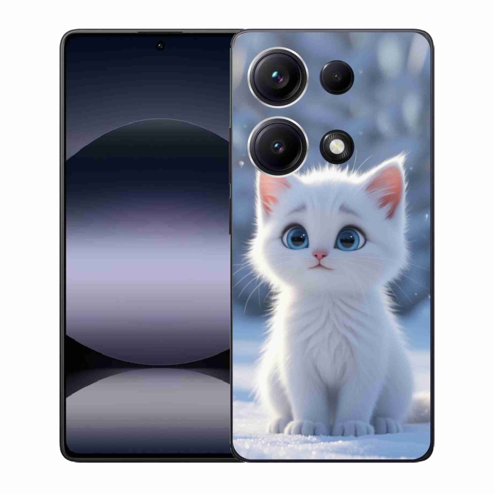Gelový kryt mmCase na Xiaomi Redmi Note 14S - bílé kotě 3