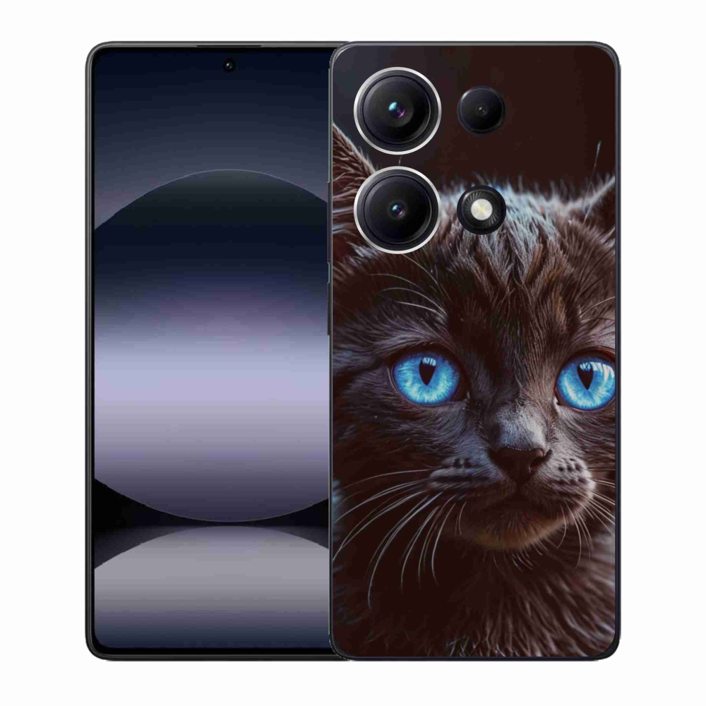 Gelový kryt mmCase na Xiaomi Redmi Note 14S - černé kotě 2