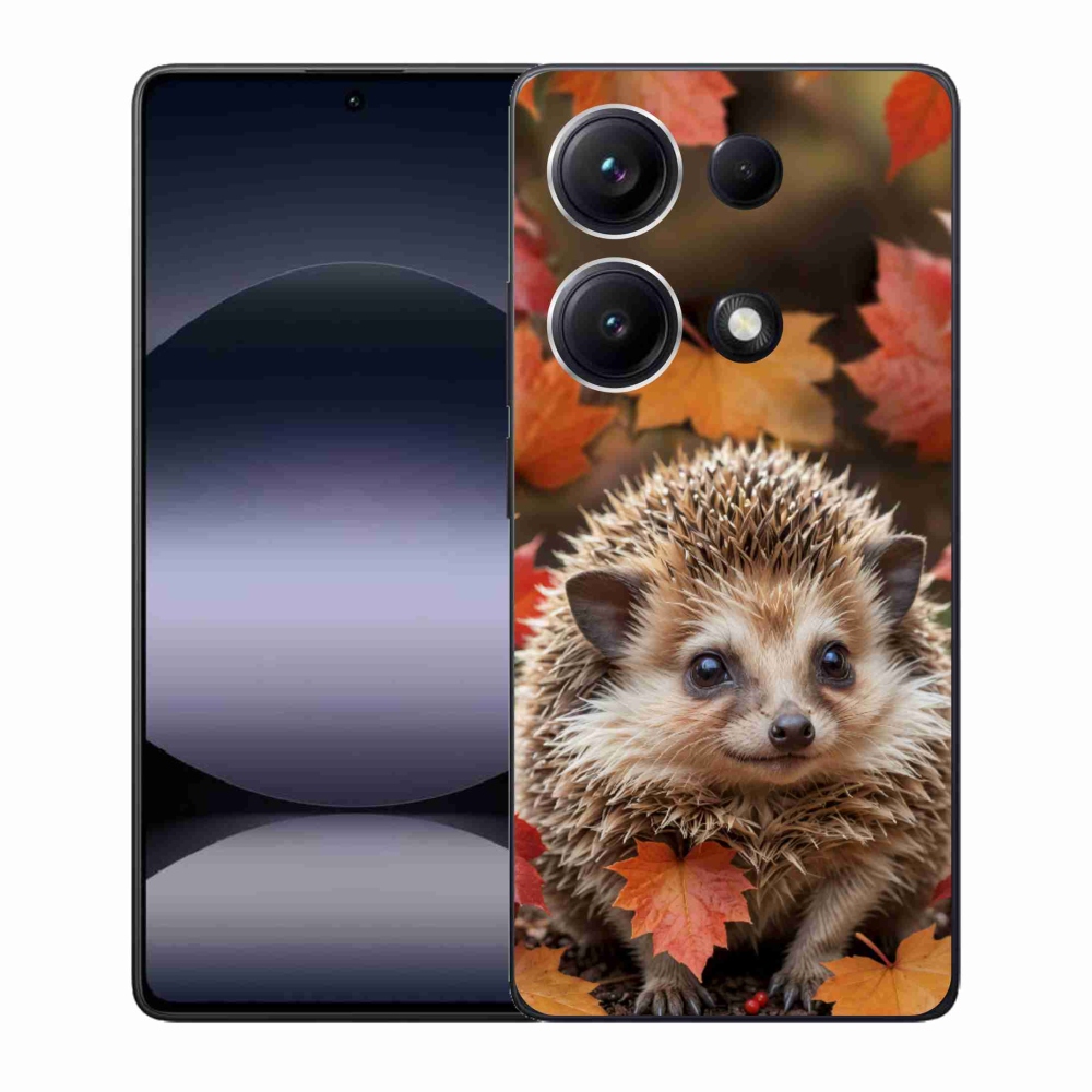 Gelový kryt mmCase na Xiaomi Redmi Note 14S - ježek v listí