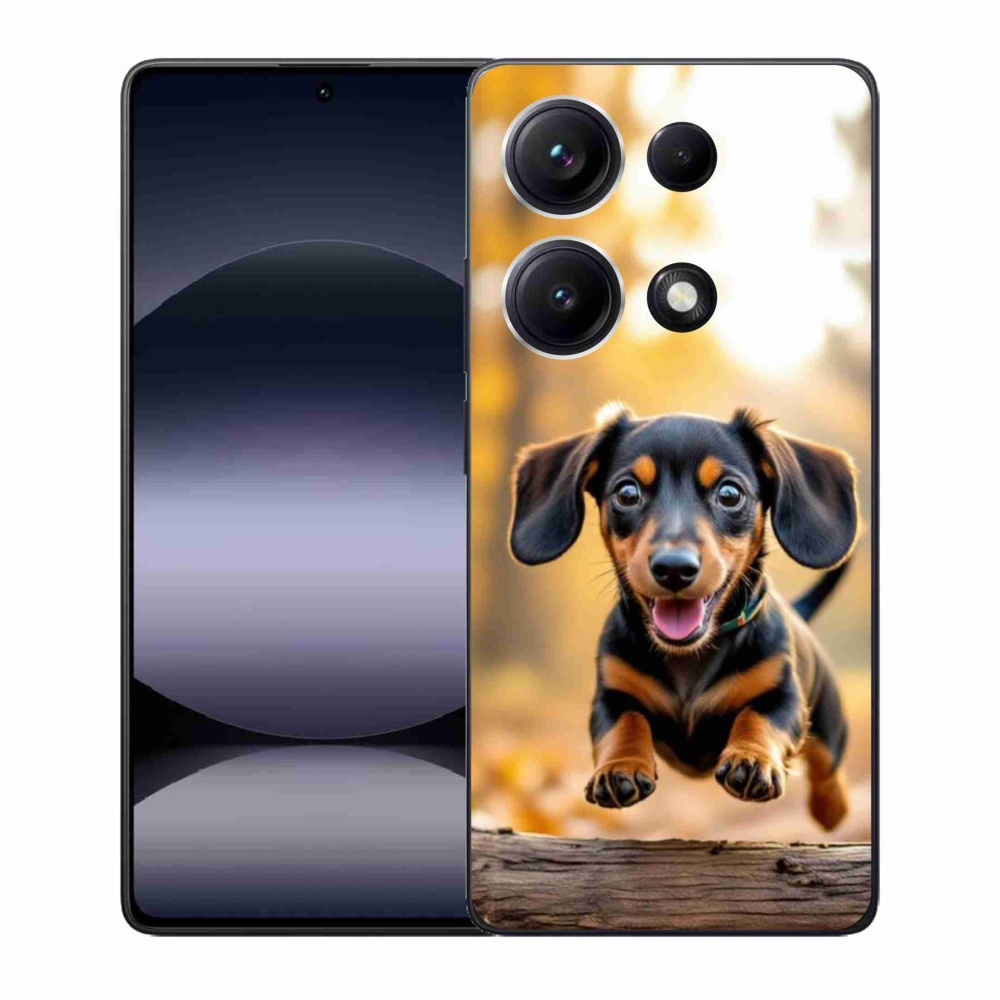 Gelový kryt mmCase na Xiaomi Redmi Note 14S - jezevčík 2