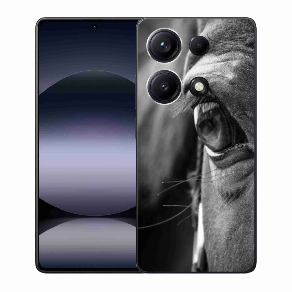 Gelový kryt mmCase na Xiaomi Redmi Note 14S - koňský pohled