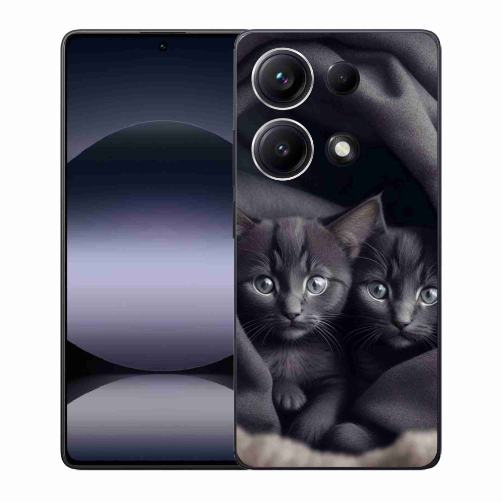 Gelový kryt mmCase na Xiaomi Redmi Note 14S - kočičí duo