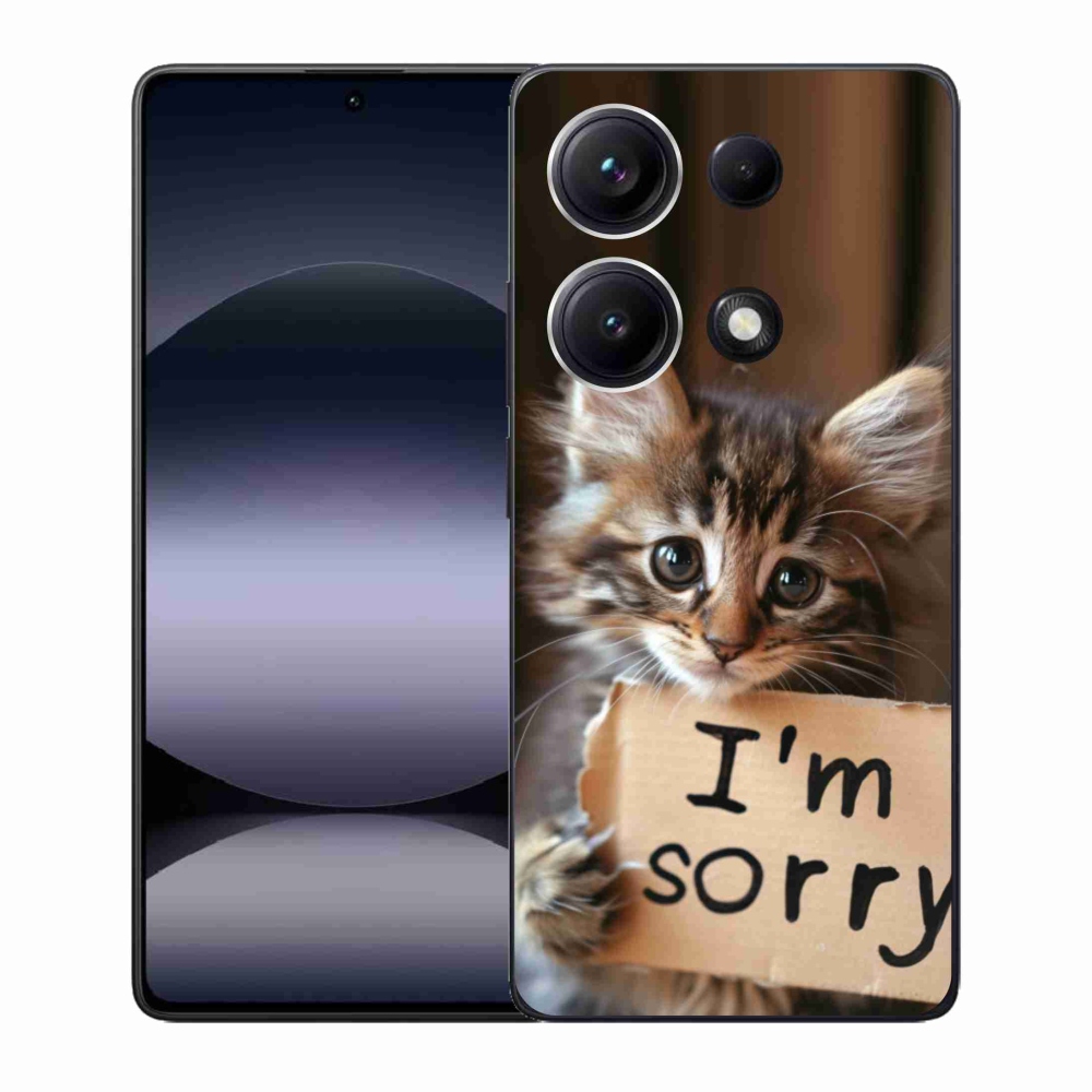 Gelový kryt mmCase na Xiaomi Redmi Note 14S - kočíčí omluva