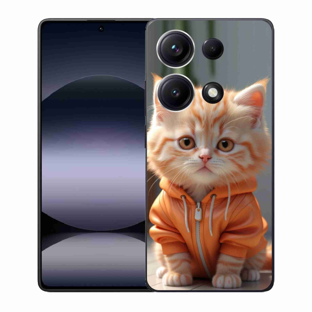 Gelový kryt mmCase na Xiaomi Redmi Note 14S - kotě v mikině