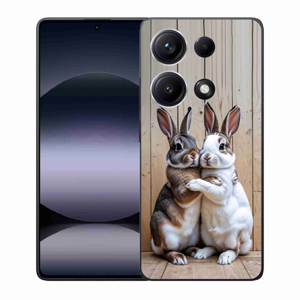 Gelový kryt mmCase na Xiaomi Redmi Note 14S - králičí pár