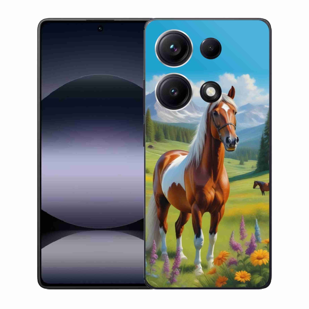 Gelový kryt mmCase na Xiaomi Redmi Note 14S - kůň na louce