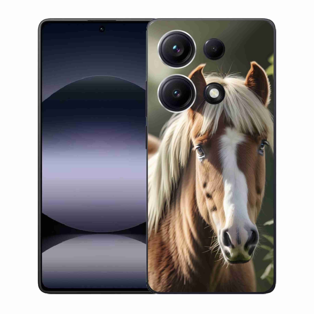 Gelový kryt mmCase na Xiaomi Redmi Note 14S - kůň se světlou hřívou