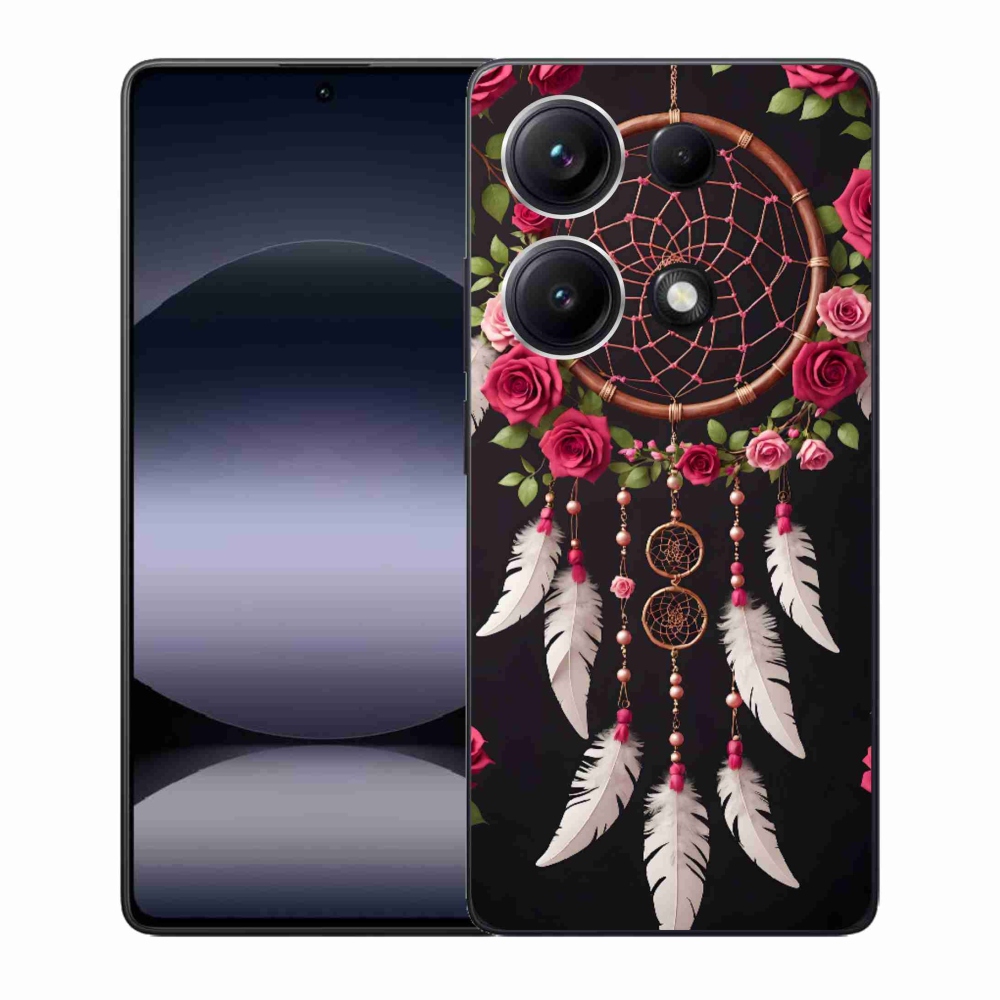 Gelový kryt mmCase na Xiaomi Redmi Note 14S - lapač snů s růžemi