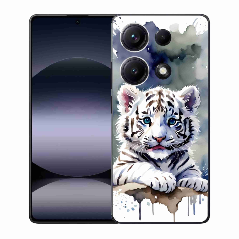 Gelový kryt mmCase na Xiaomi Redmi Note 14S - mládě bílého tygra
