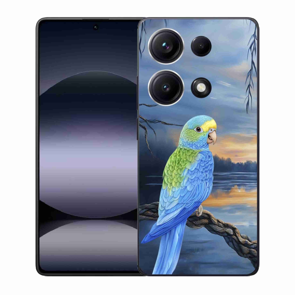 Gelový kryt mmCase na Xiaomi Redmi Note 14S - modrý papoušek