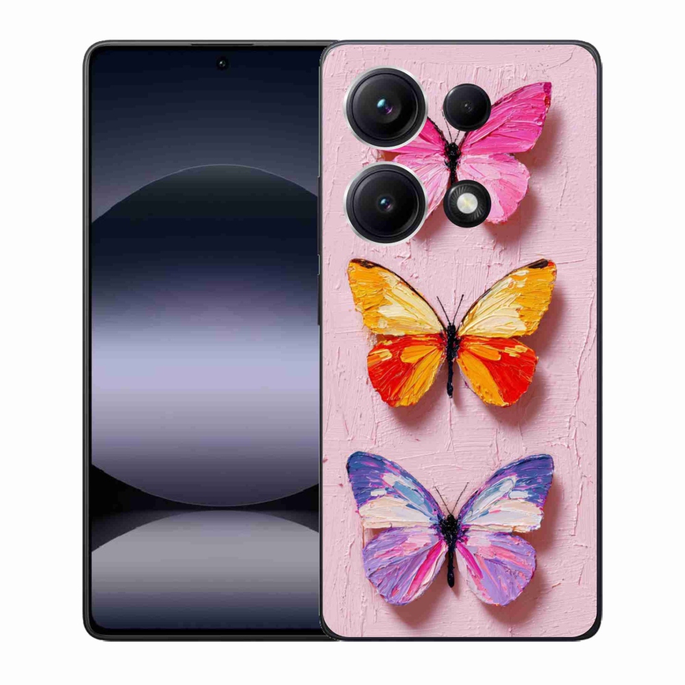 Gelový kryt mmCase na Xiaomi Redmi Note 14S - motýlí trojice