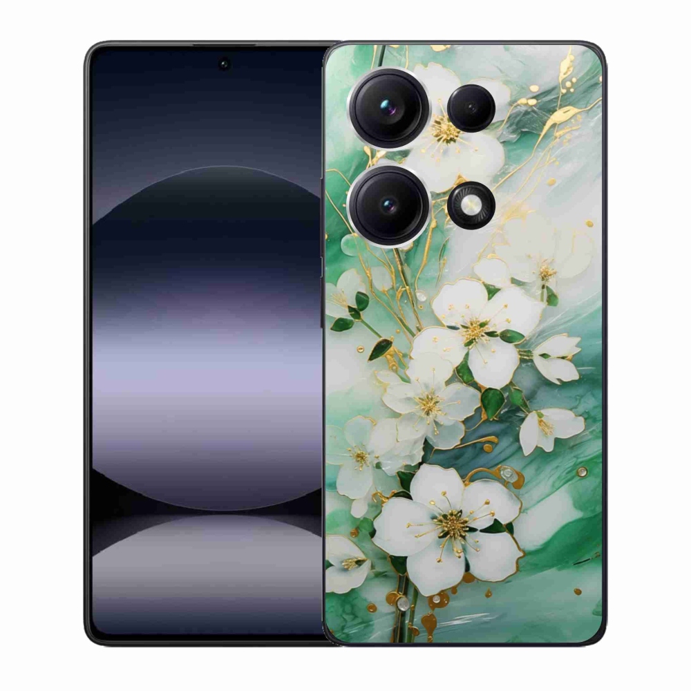 Gelový kryt mmCase na Xiaomi Redmi Note 14S - něžné květy