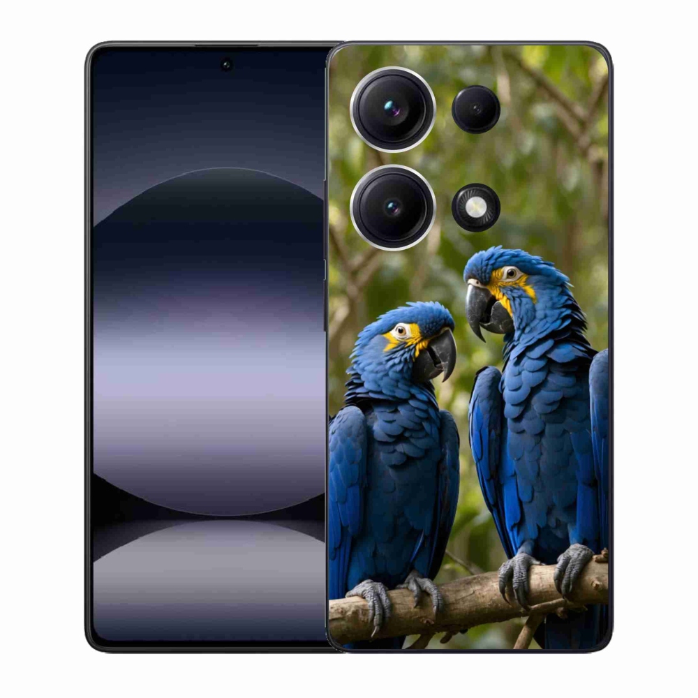 Gelový kryt mmCase na Xiaomi Redmi Note 14S - papouščí duo