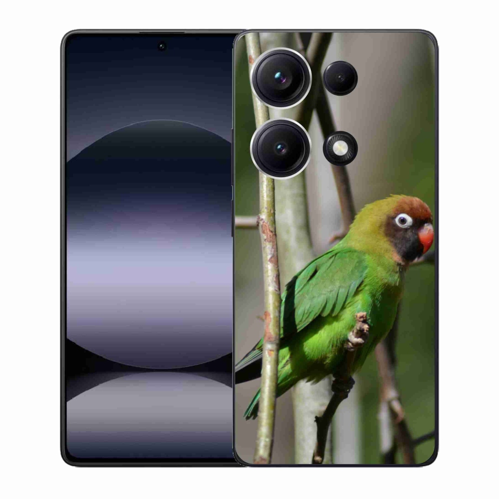 Gelový kryt mmCase na Xiaomi Redmi Note 14S - papoušek agapornis