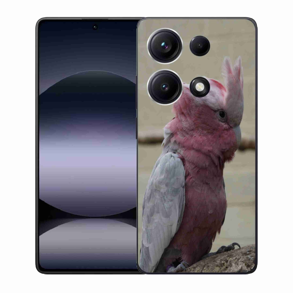 Gelový kryt mmCase na Xiaomi Redmi Note 14S - papoušek kakadu růžový
