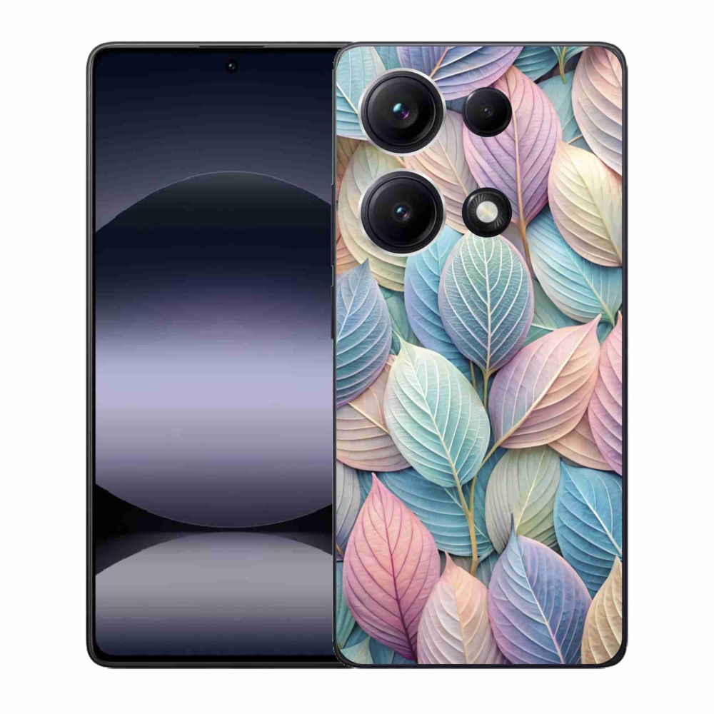 Gelový kryt mmCase na Xiaomi Redmi Note 14S - pastelové listy