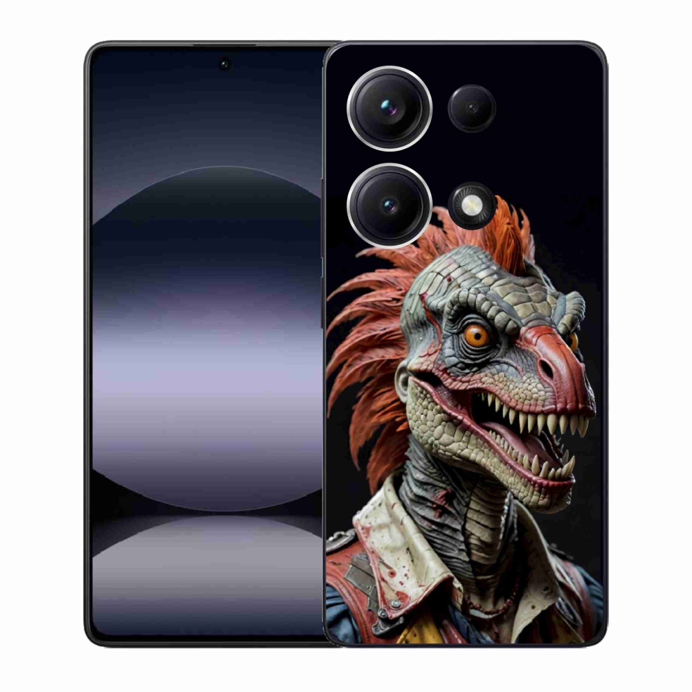 Gelový kryt mmCase na Xiaomi Redmi Note 14S - punk dinosaurus