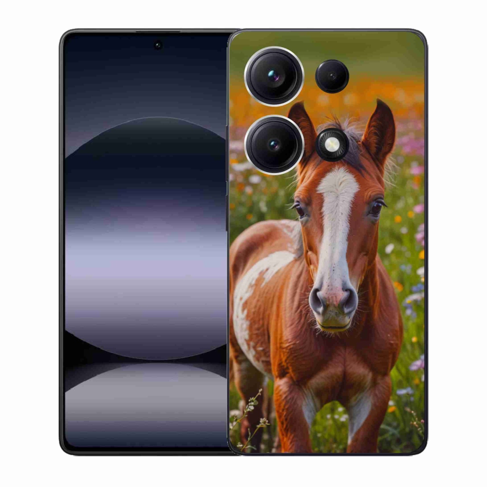 Gelový kryt mmCase na Xiaomi Redmi Note 14S - roztomilé hříbě