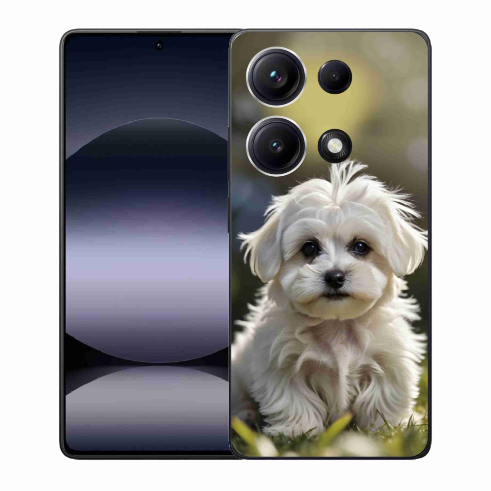 Gelový kryt mmCase na Xiaomi Redmi Note 14S - roztomilý maltézský psík