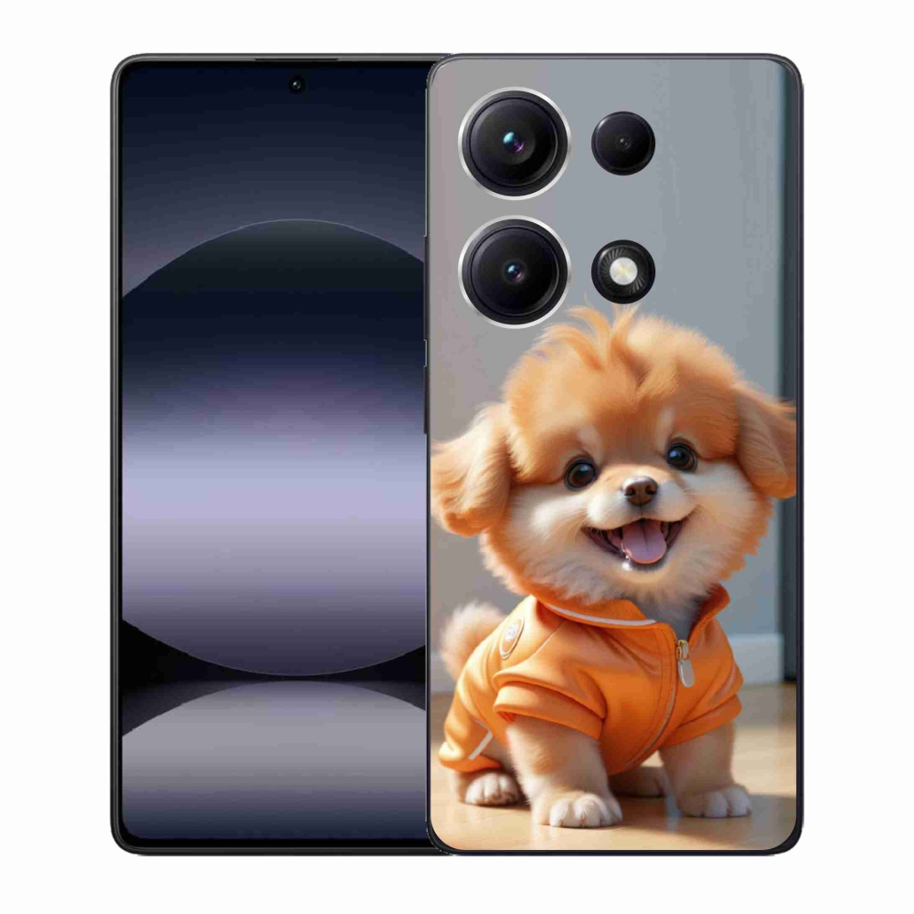 Gelový kryt mmCase na Xiaomi Redmi Note 14S - roztomilý pomeranian v mikině