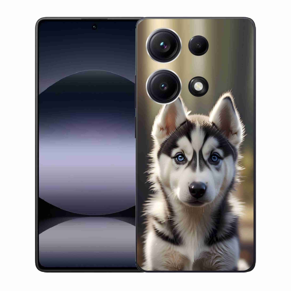 Gelový kryt mmCase na Xiaomi Redmi Note 14S - roztomilý sibiřský husky
